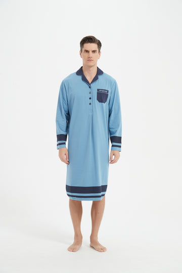 Blue-Navy Stripe Nightshirt