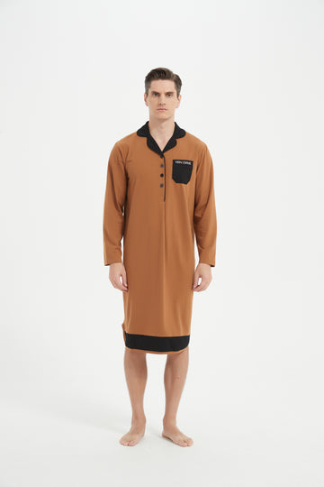 Brown-Black Stripe Nightshirt