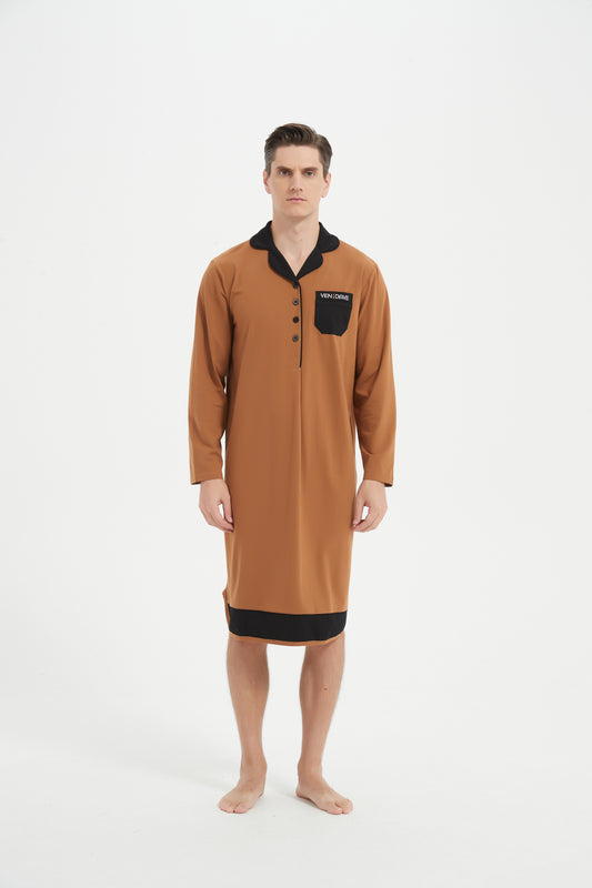 Brown-Black Stripe Nightshirt