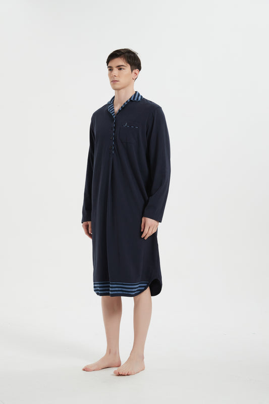 Navy-Blue Stripe Nightshirt