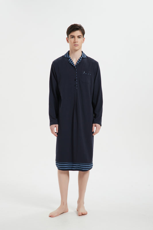 Navy-Blue Stripe Nightshirt