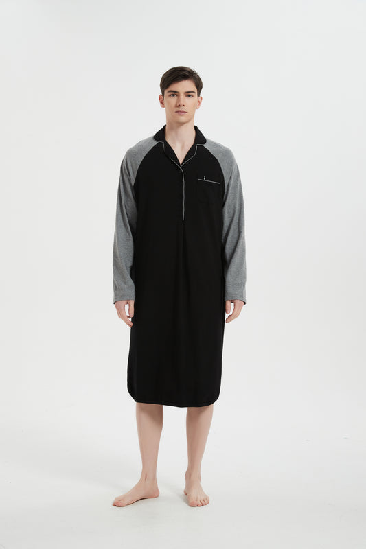 Black-Dark Gray Nightshirt