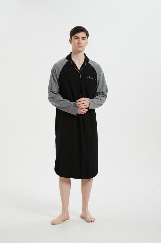 Black-Dark Gray Nightshirt